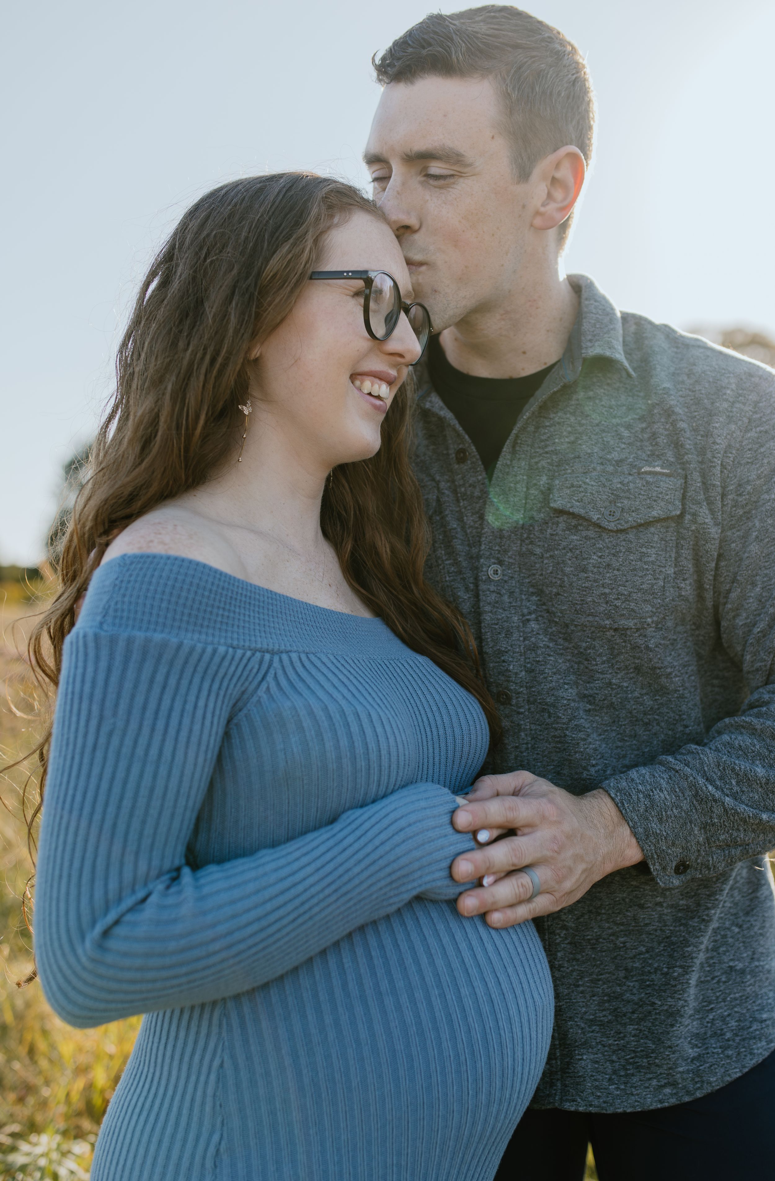 Sunset Maternity Session, Grand Pre Historical Site, Tangled Garden, Nova Scotia