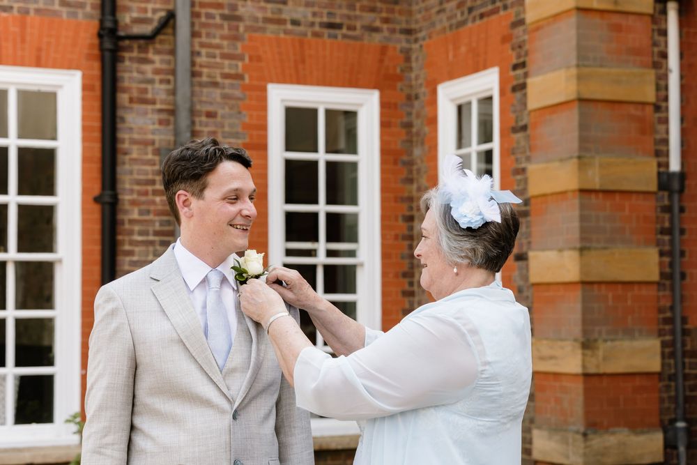 Groom with mother Barnett Hill Hotel