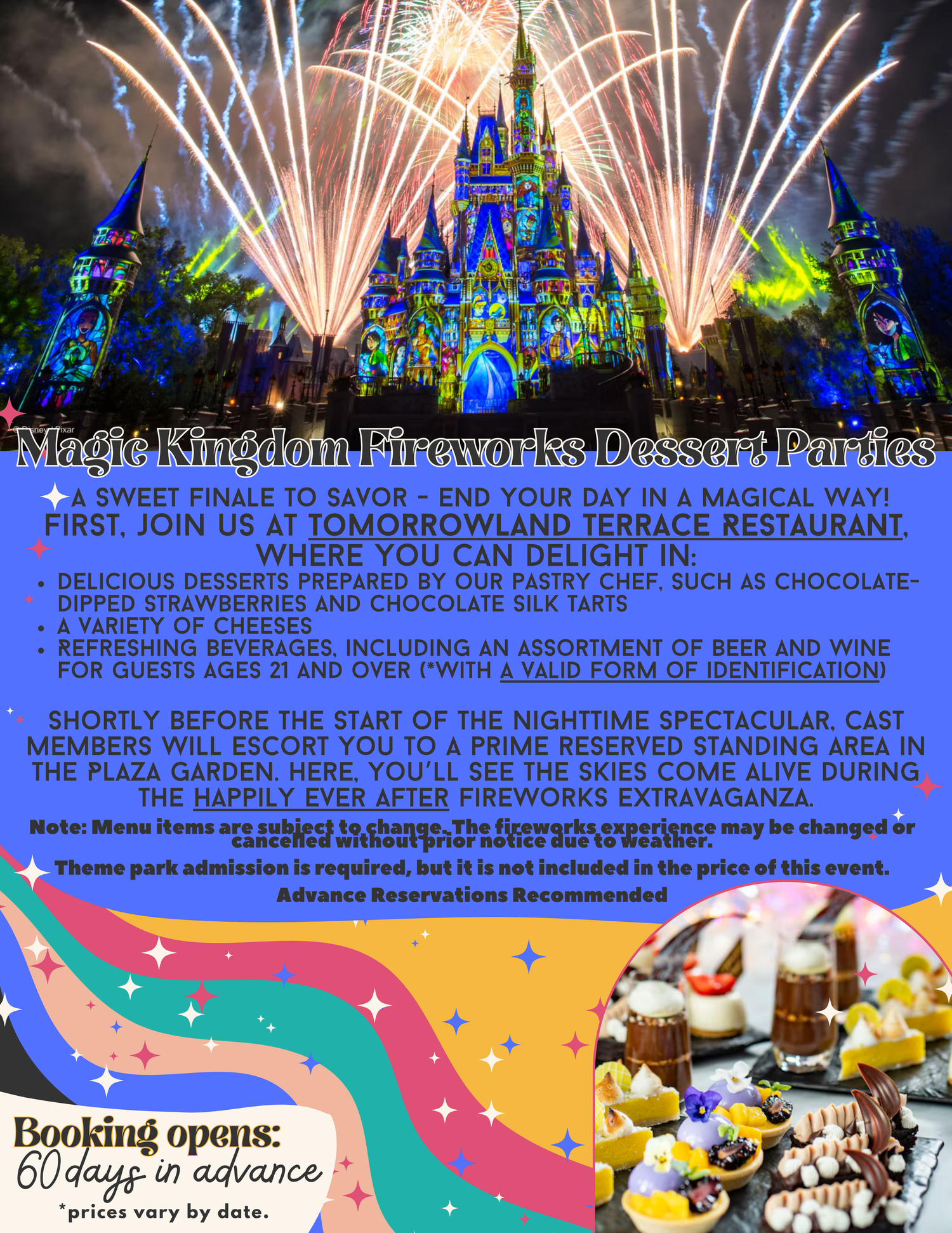Spectacular fireworks display illuminating a fairy tale castle with blue and white light effects.