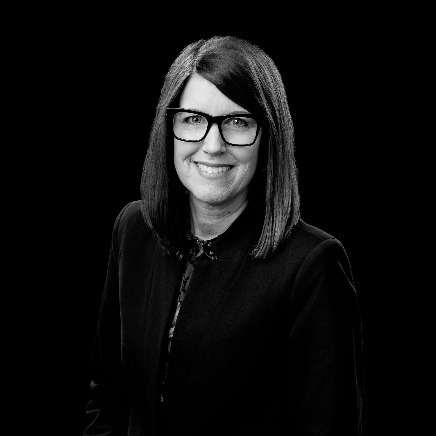 Joyce Kennedy black and white professional portrait