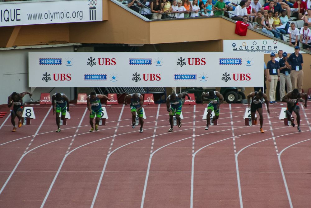 Athletissima 2006, Lausanne, Switzerland
Men, Sprinters lined up
Sandra DAENGELI, impacts.photo, @sdaengeli, @impacts.photo