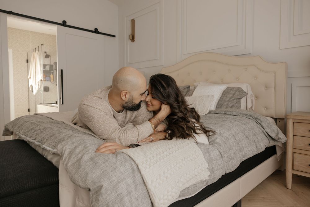 lifestyle candid photographs taken in couples new home in red deer alberta