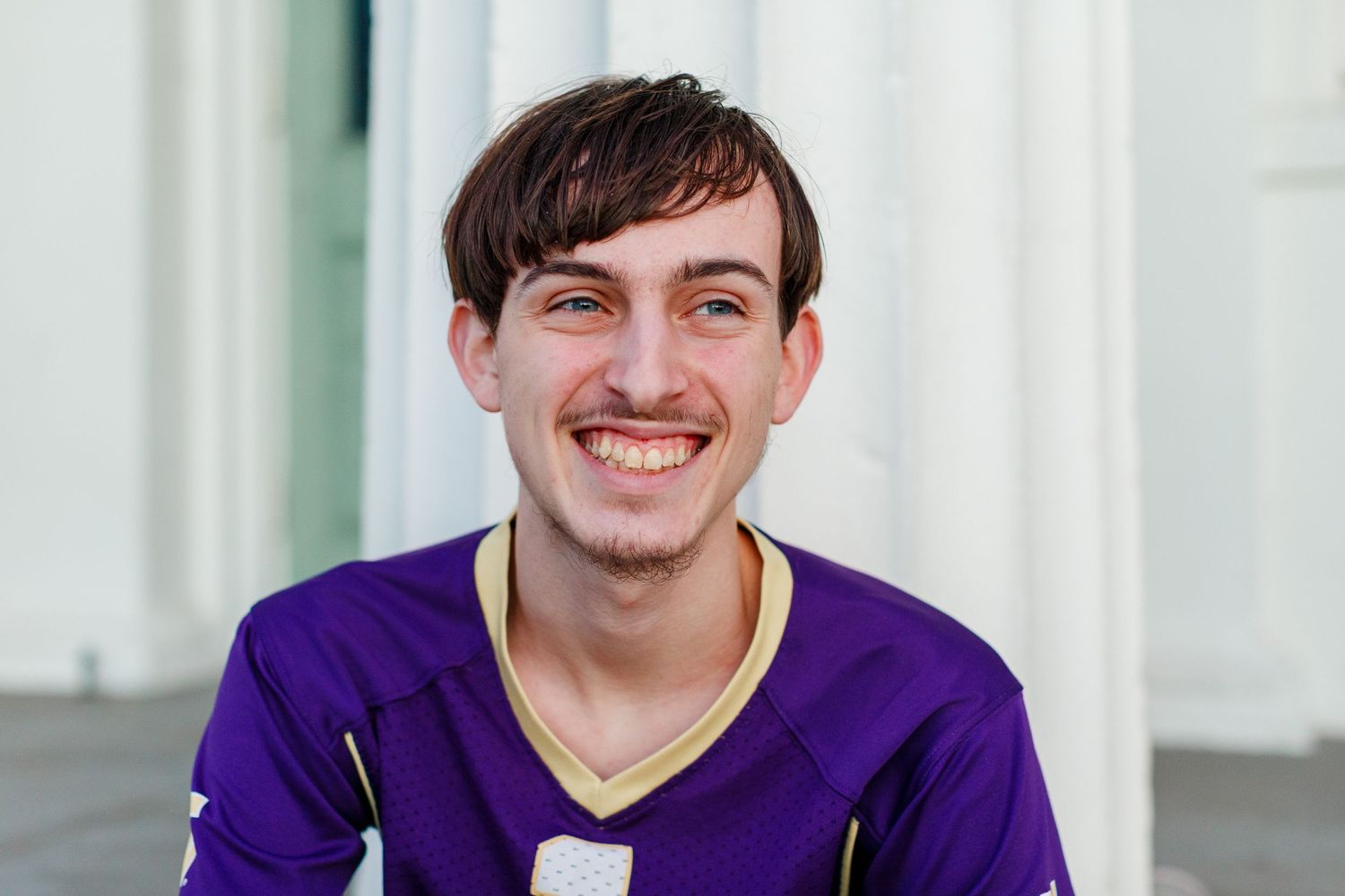 High school senior boy photo. Carnegie Art Museum. Oxnard, California.