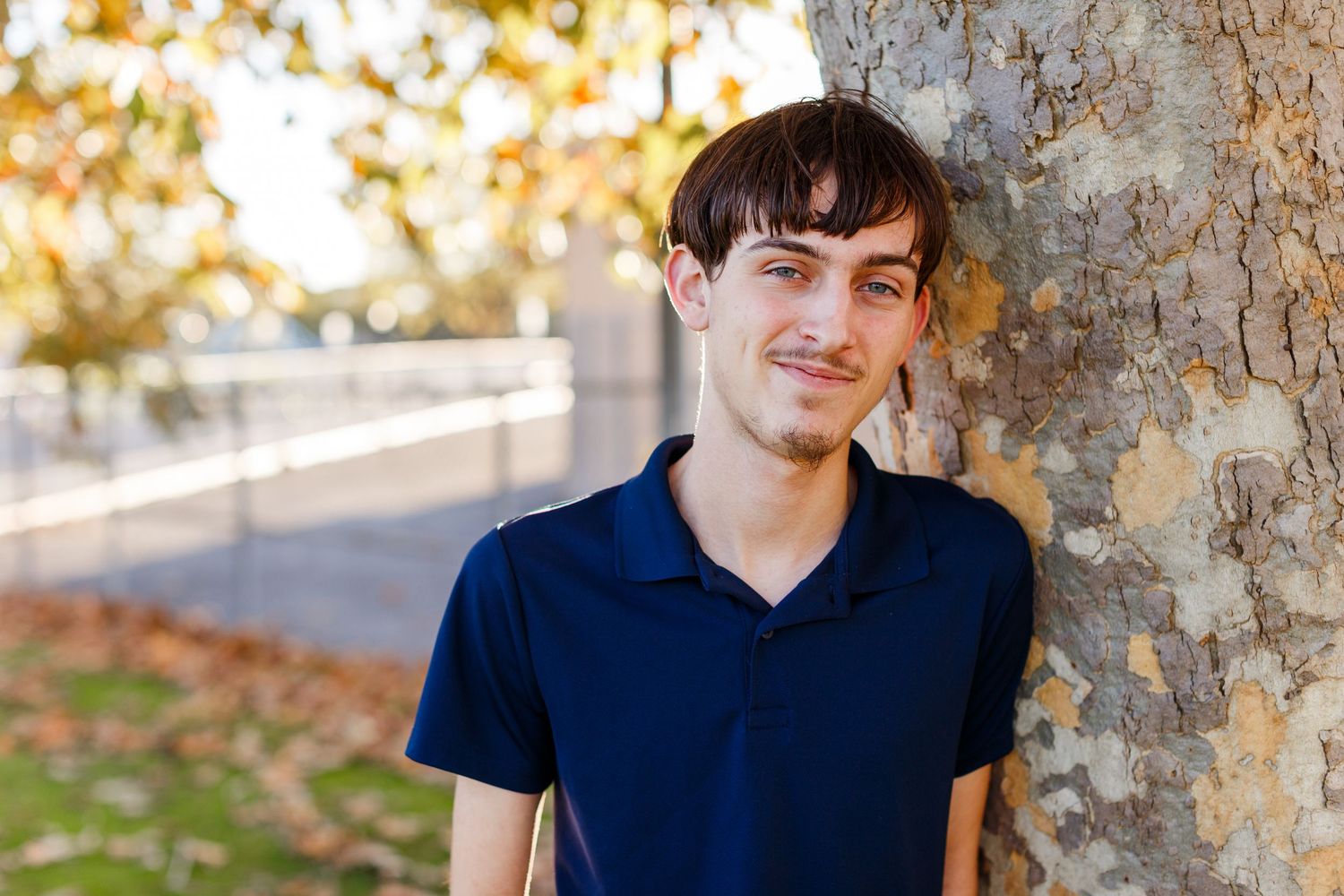 High school senior boy photo at a park in Oxnard, California.
