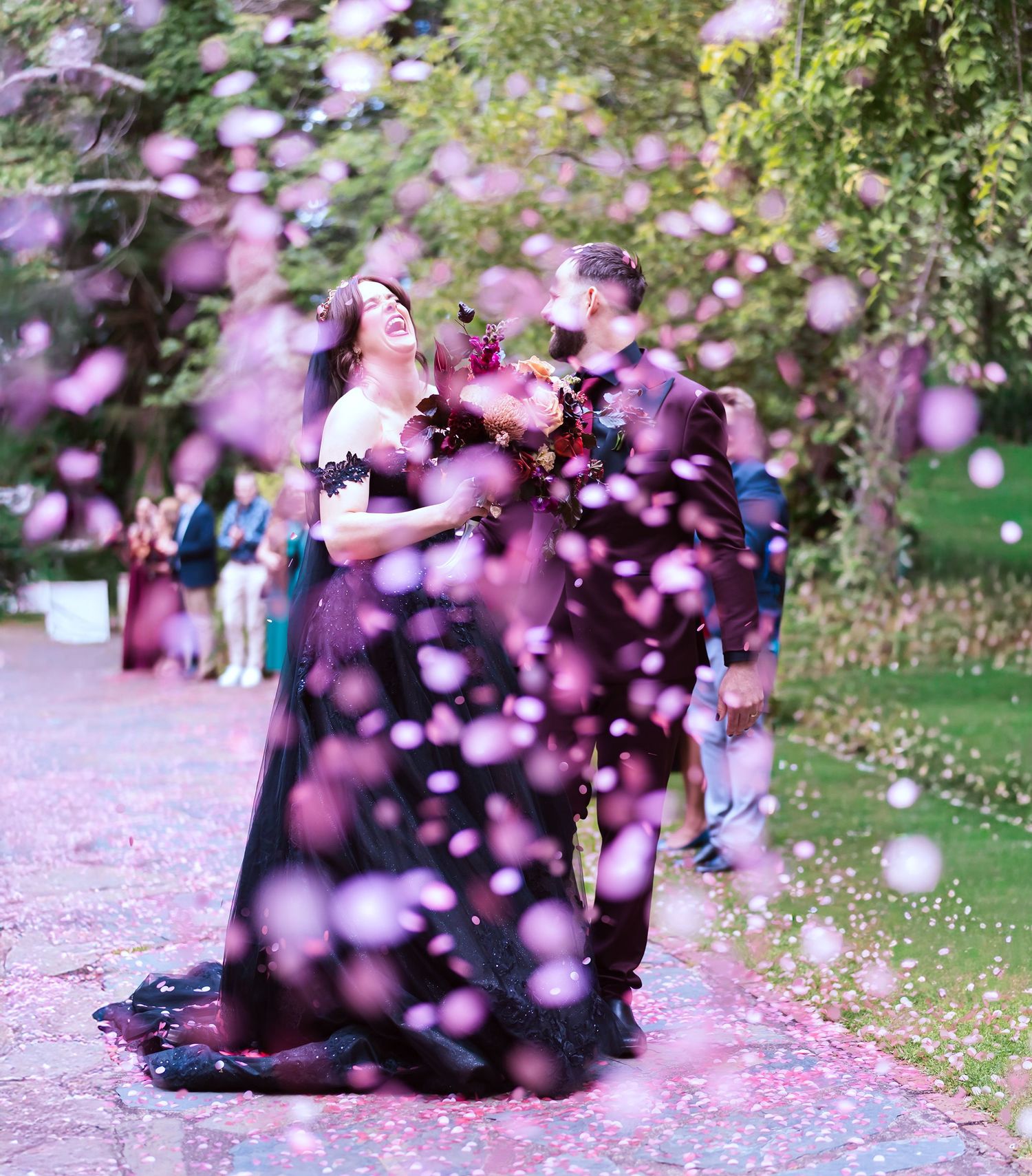 Non-traditional photography of bride and groom portraits at The Manor, SA captured by Wollongong wedding photographer Serene Coleman.