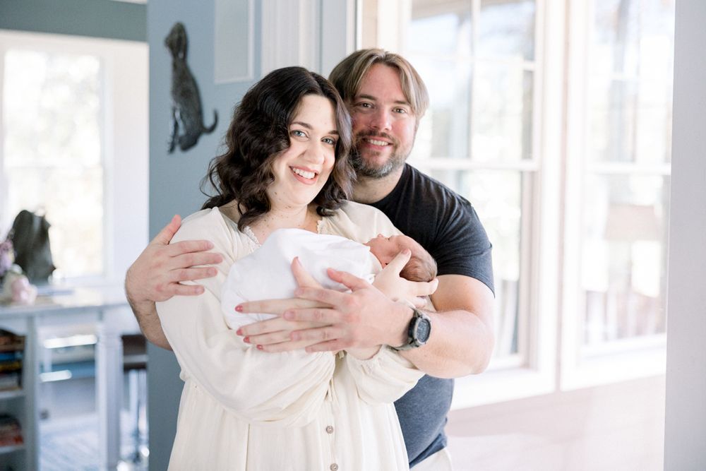 Lifestyle newborn photography by an Augusta in-home newborn photographer