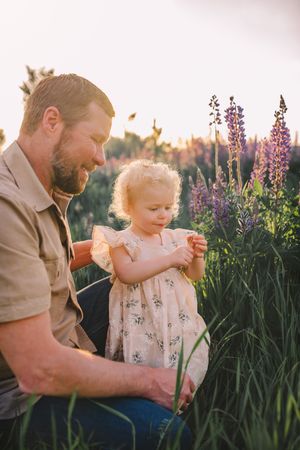 Lupine Wildflower field photography session in Tacoma Washington Spring family photographer