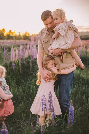 Lupine Wildflower field photography session in Tacoma Washington Spring family photographer