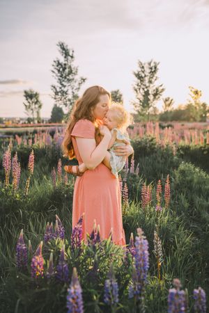 Lupine Wildflower field photography session in Tacoma Washington Spring family photographer