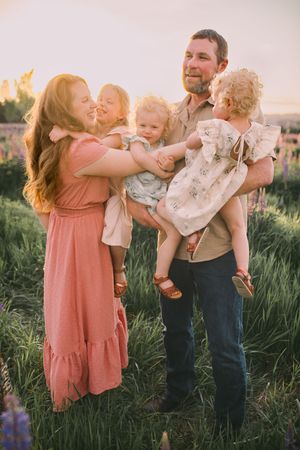 Lupine Wildflower field photography session in Tacoma Washington Spring family photographer
