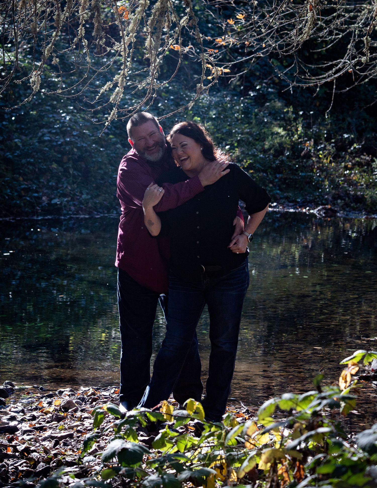 Anniversary shoot, Volcano CA, Creek Photos, Amador County Photographer, Fall Photos