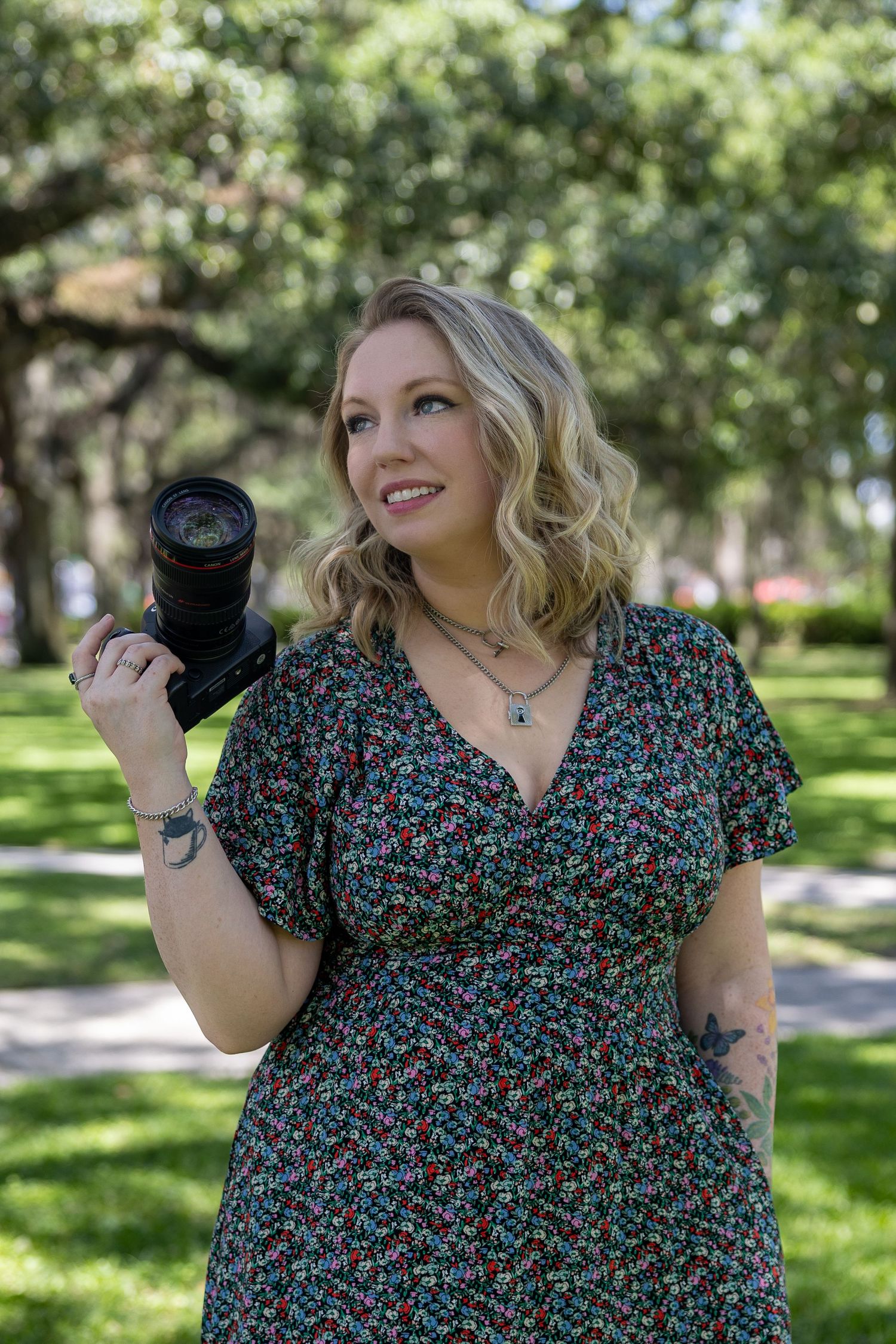 Asheville small business owner posing outdoors during a personal branding photography session