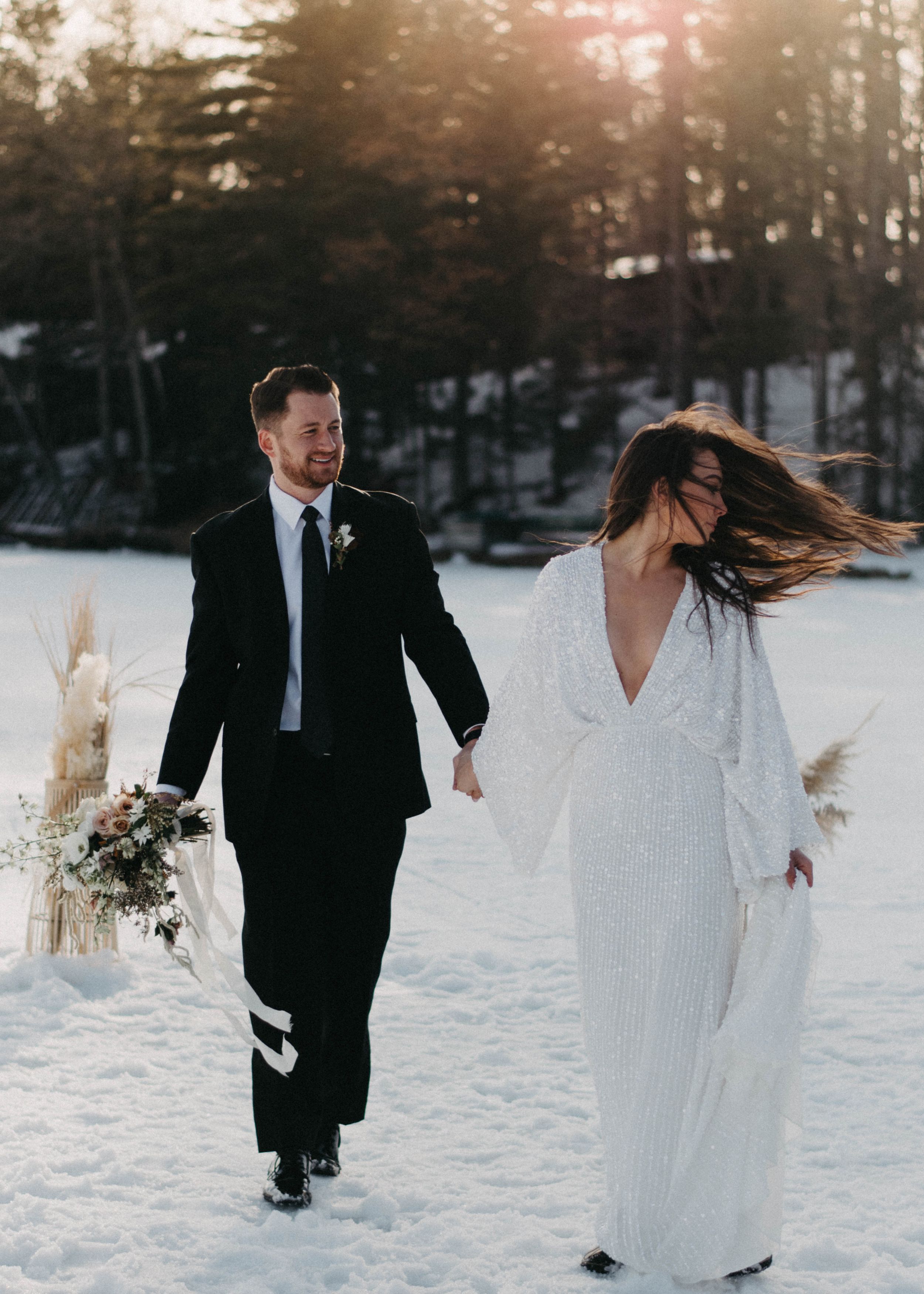 elopement winter minnesota wisconsin spider lake