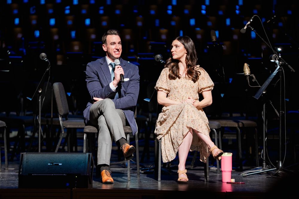 husband and wife sitting