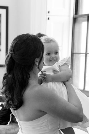 bride and daughter