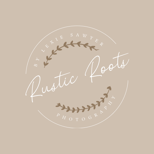 Elegant photography logo designs in white text on beige background.
