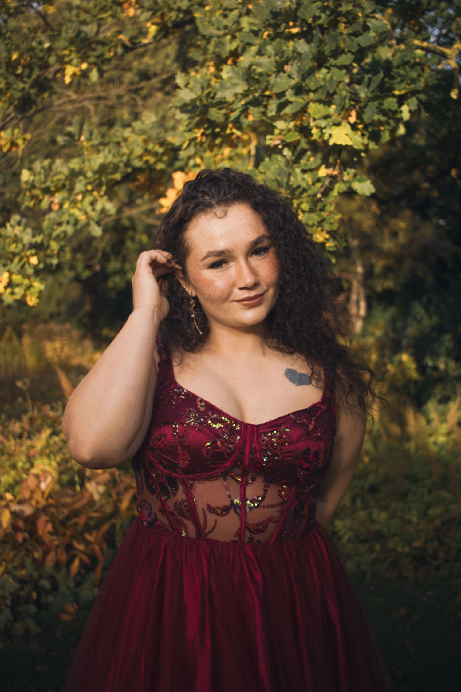 cinematic portrait in hamburg during golden hour