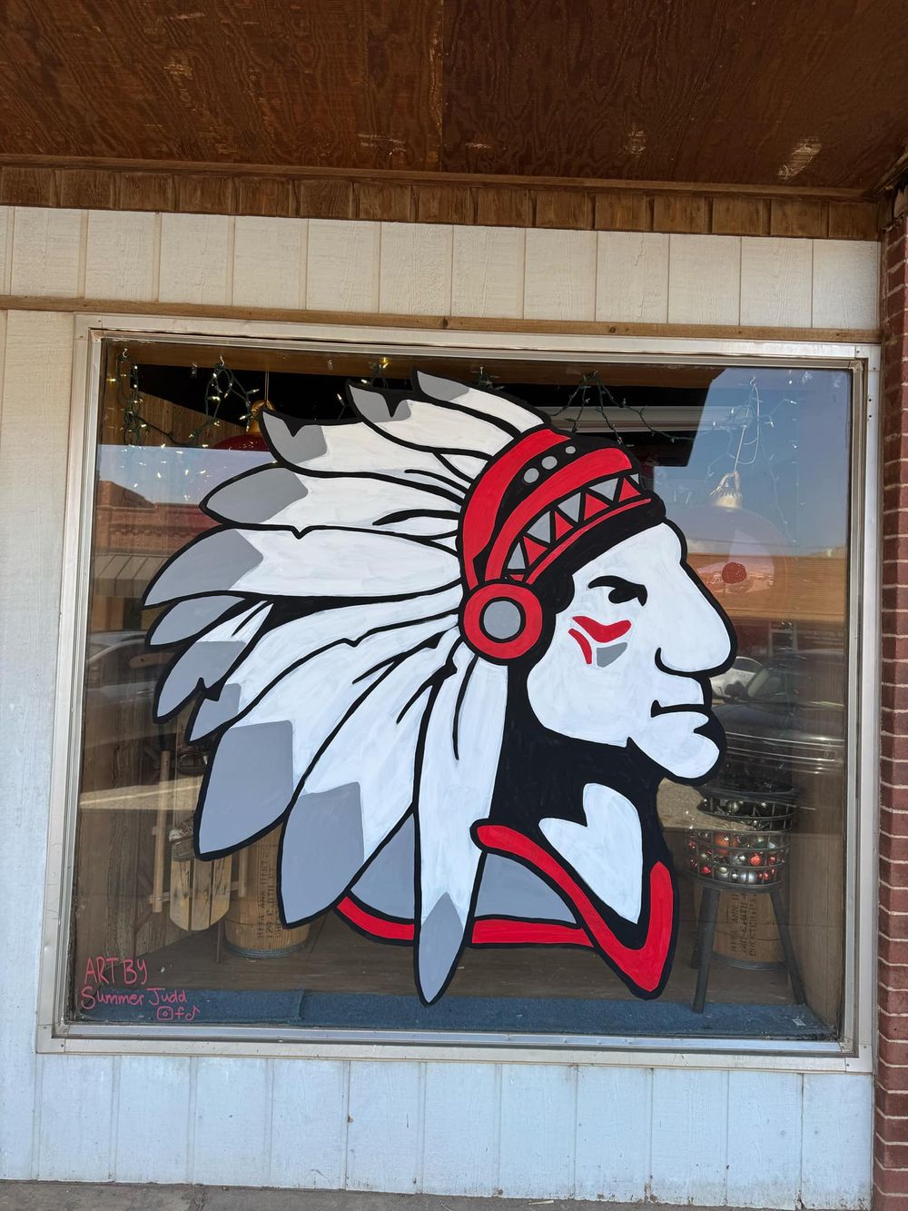 Window painting done by Art by Summer Judd.
