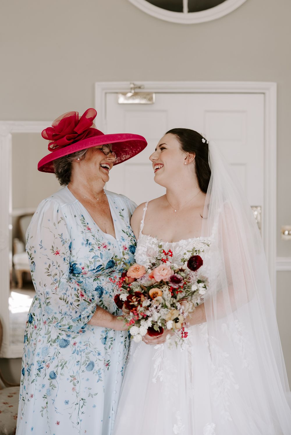 bride with mother