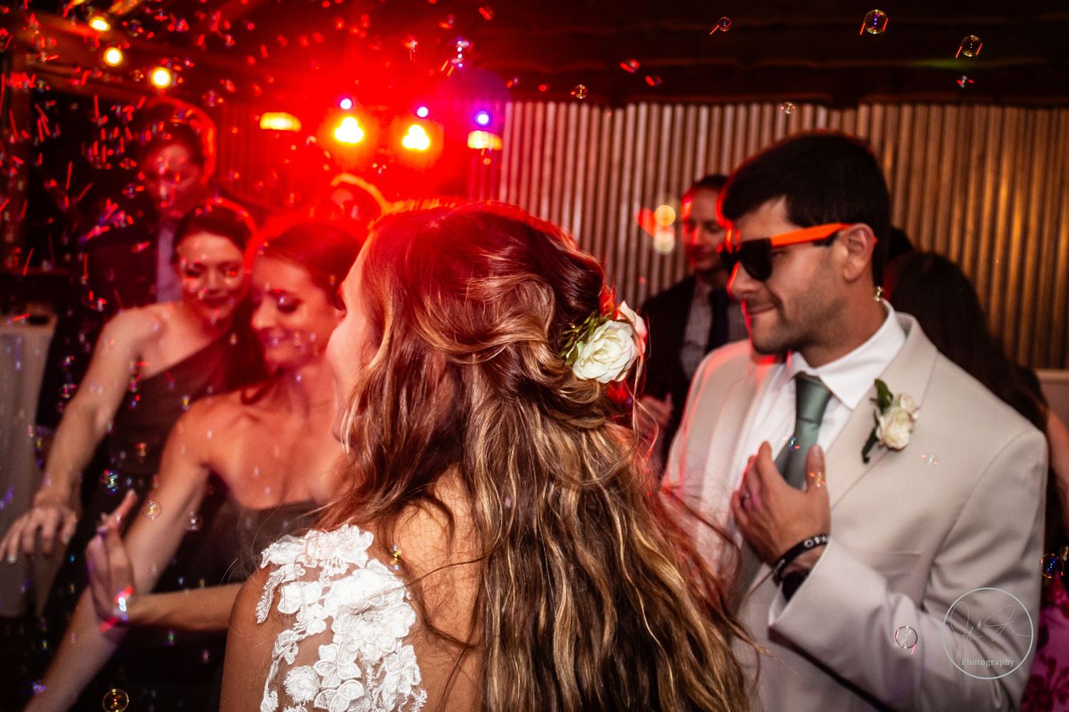 Wedding photo of dance party