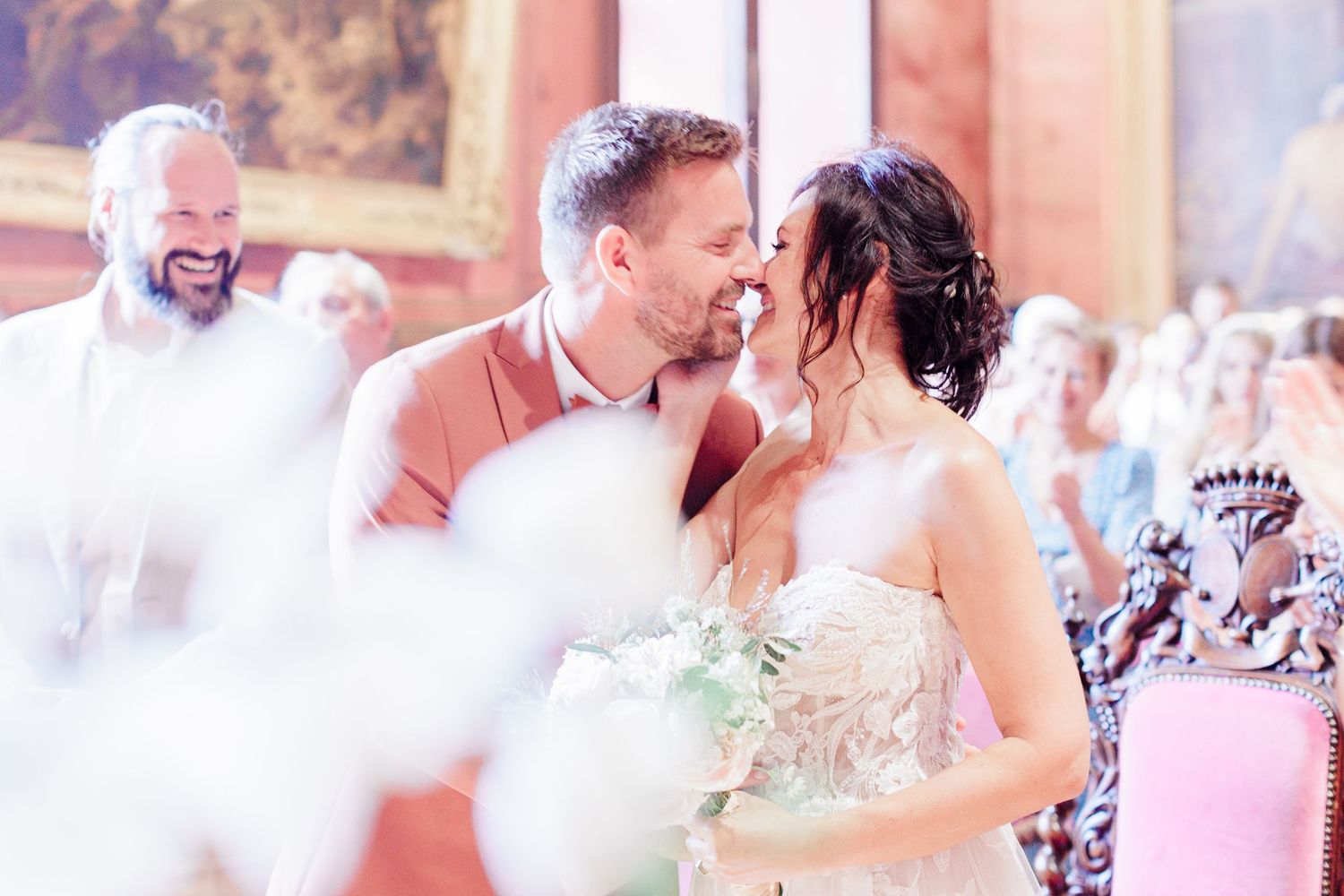 Timeless fine art couple portrait of Anne-Sophie and Thomas, photographed by Cahors wedding photographer in the Lot region