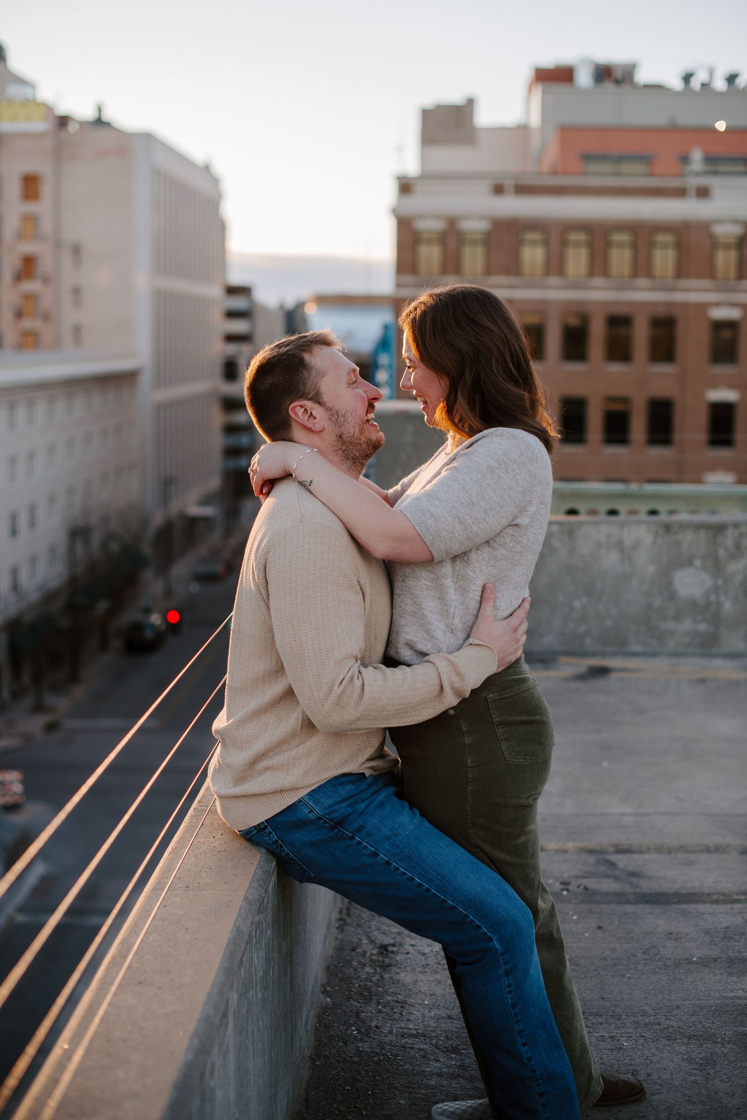 Downtown city engagement session in Wichita, KS - engagement pictures by Jessica Nadine Photography