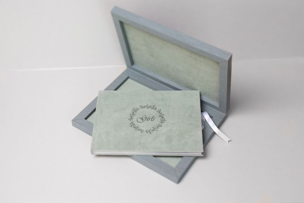Premium family photo album luxury design Nashville studio