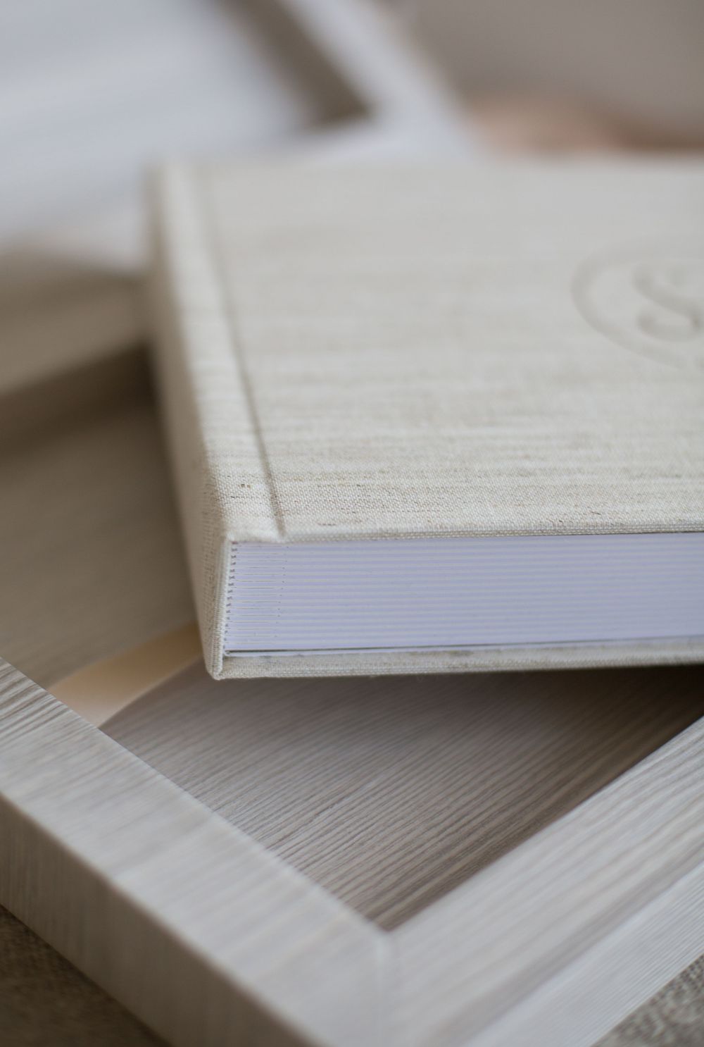 Elegant portrait album with fine art printed pages