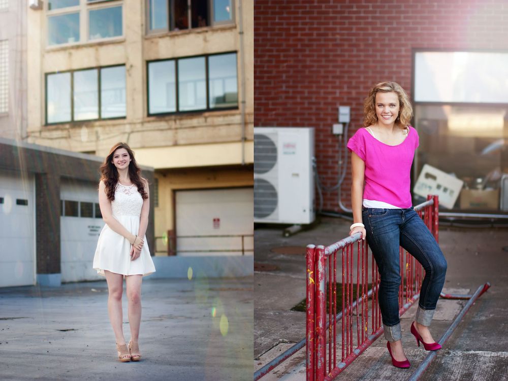 Senior photos at Canal Park Duluth MN near Lake Superior