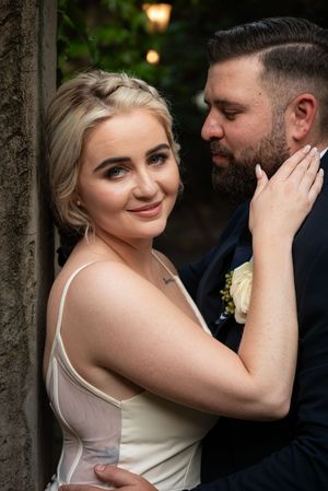 Bride and groom portrait during wedding in Gauteng with natural, intimate style