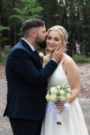 Bride and groom portrait during wedding in Pretoria with natural, romantic style