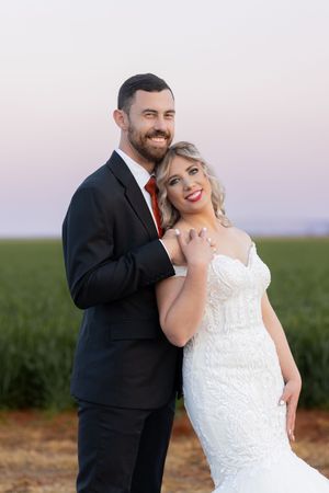 Bride and groom portrait during wedding in Gauteng with natural, relaxed style