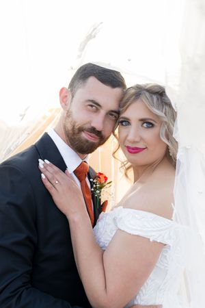 Bride and groom portrait during wedding in Gauteng with soft, natural light