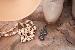 Bridal detail with shoes and accessories during wedding preparation in Gauteng