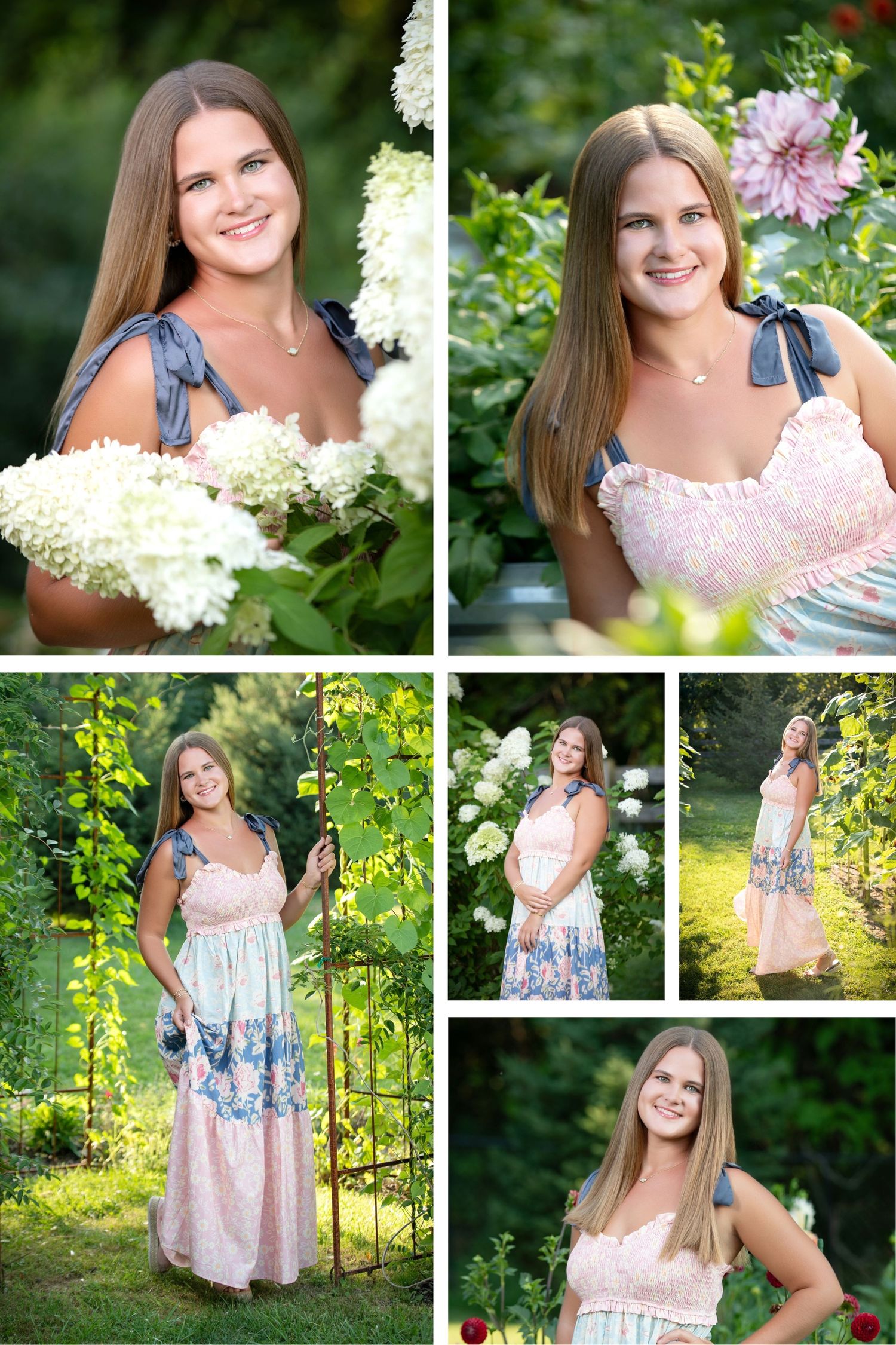 Olentangy Liberty senior pictures in a field.  Flower field senior pictures.  Senior pictures in a greenhouse. Boho senior pictures.