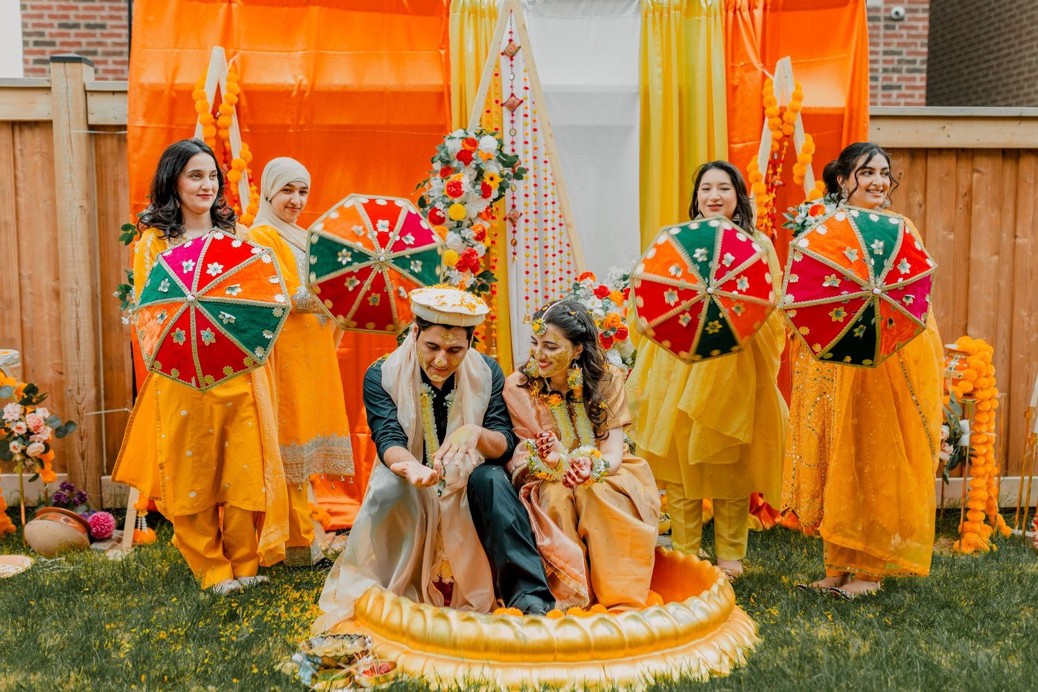 Soft light Haldi photography Muslim wedding GTA