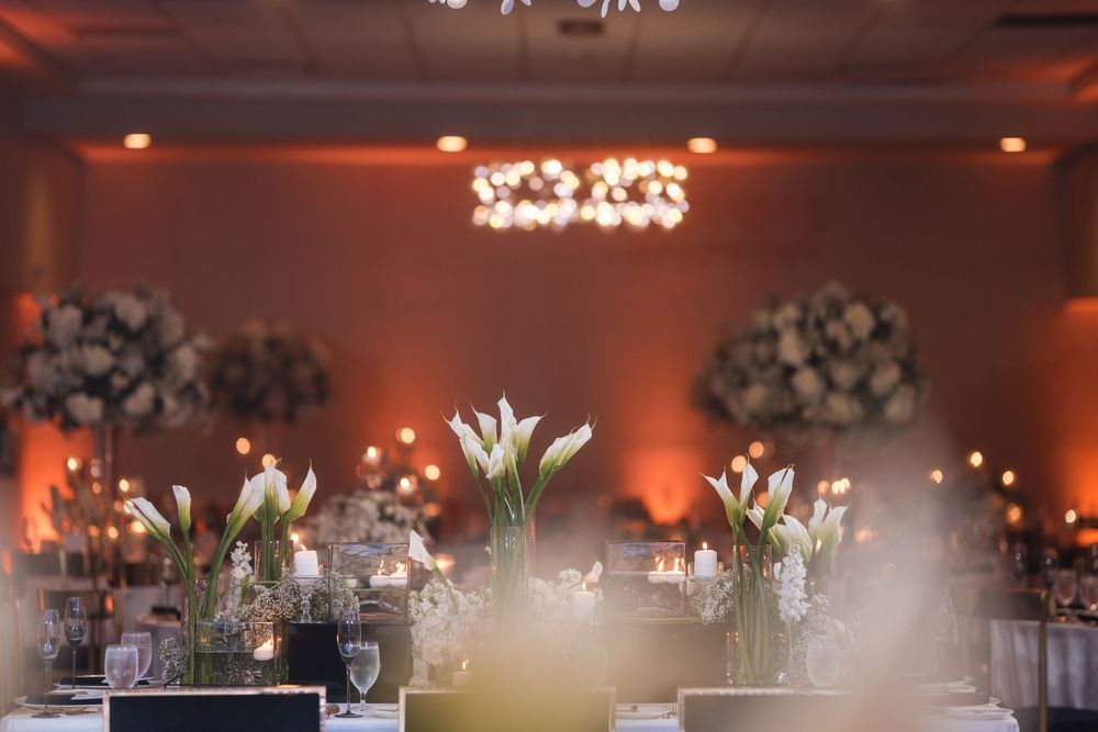Wedding reception atmosphere with lighting and decor during celebration in Puerto Rico