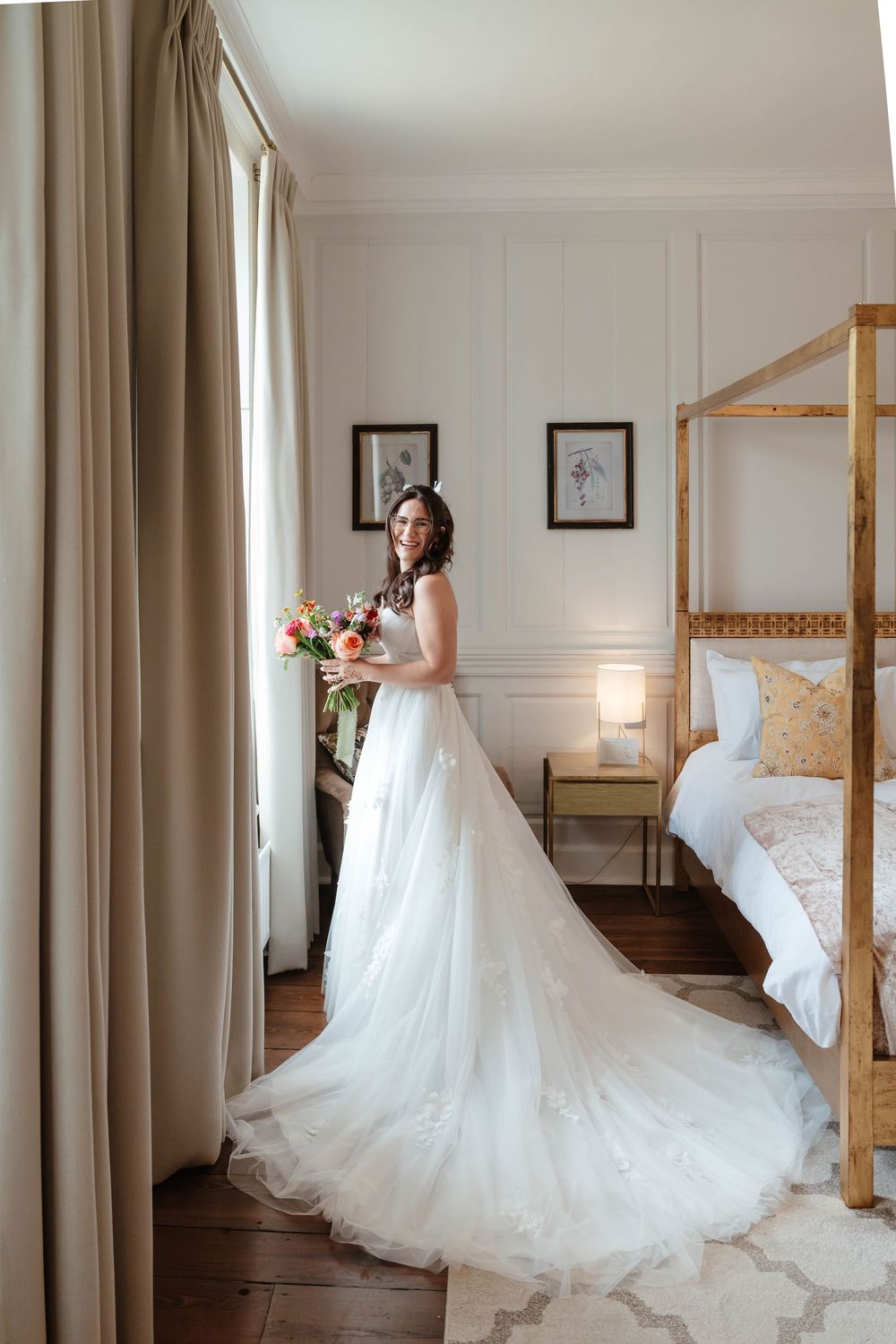 Syrencot House wedding venue Wiltshire Georgian manor bridal portrait
