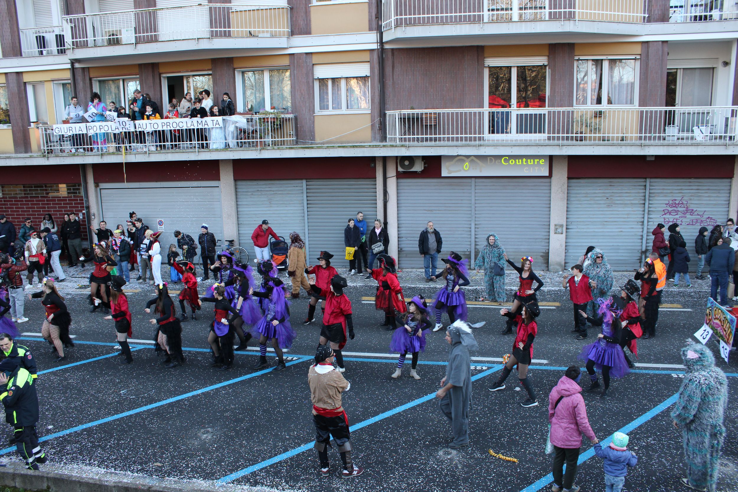 Treviso Carnival Parade 2026. The Allegra Compagnia di Porcellengo with the show “25 springs”.