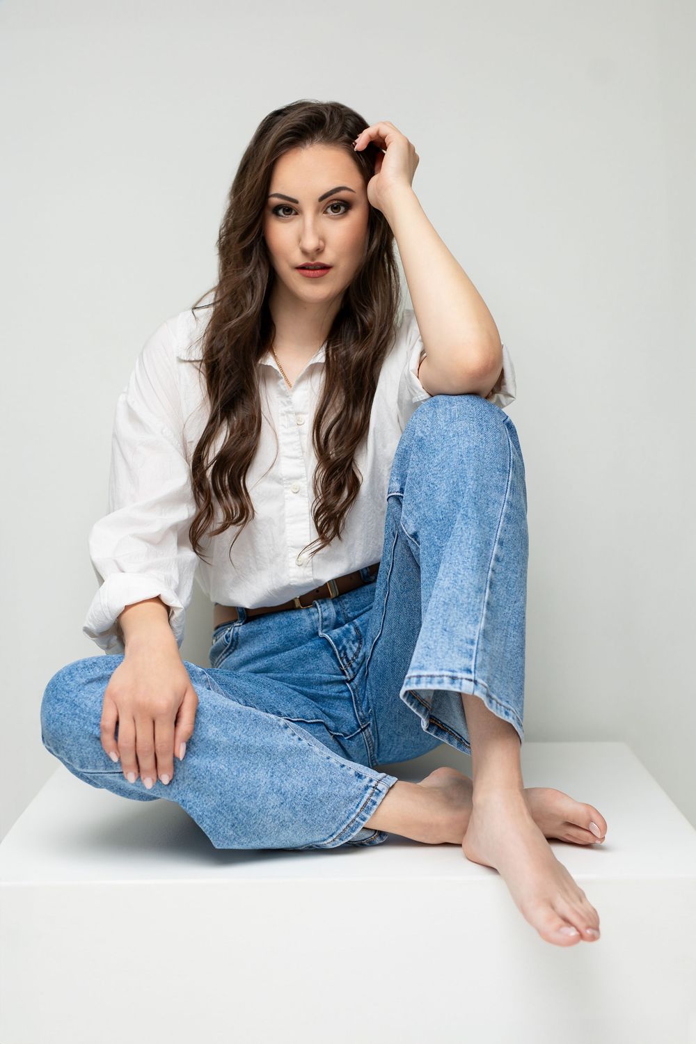 termeszetes noi portré fotozas studio Nagykoros