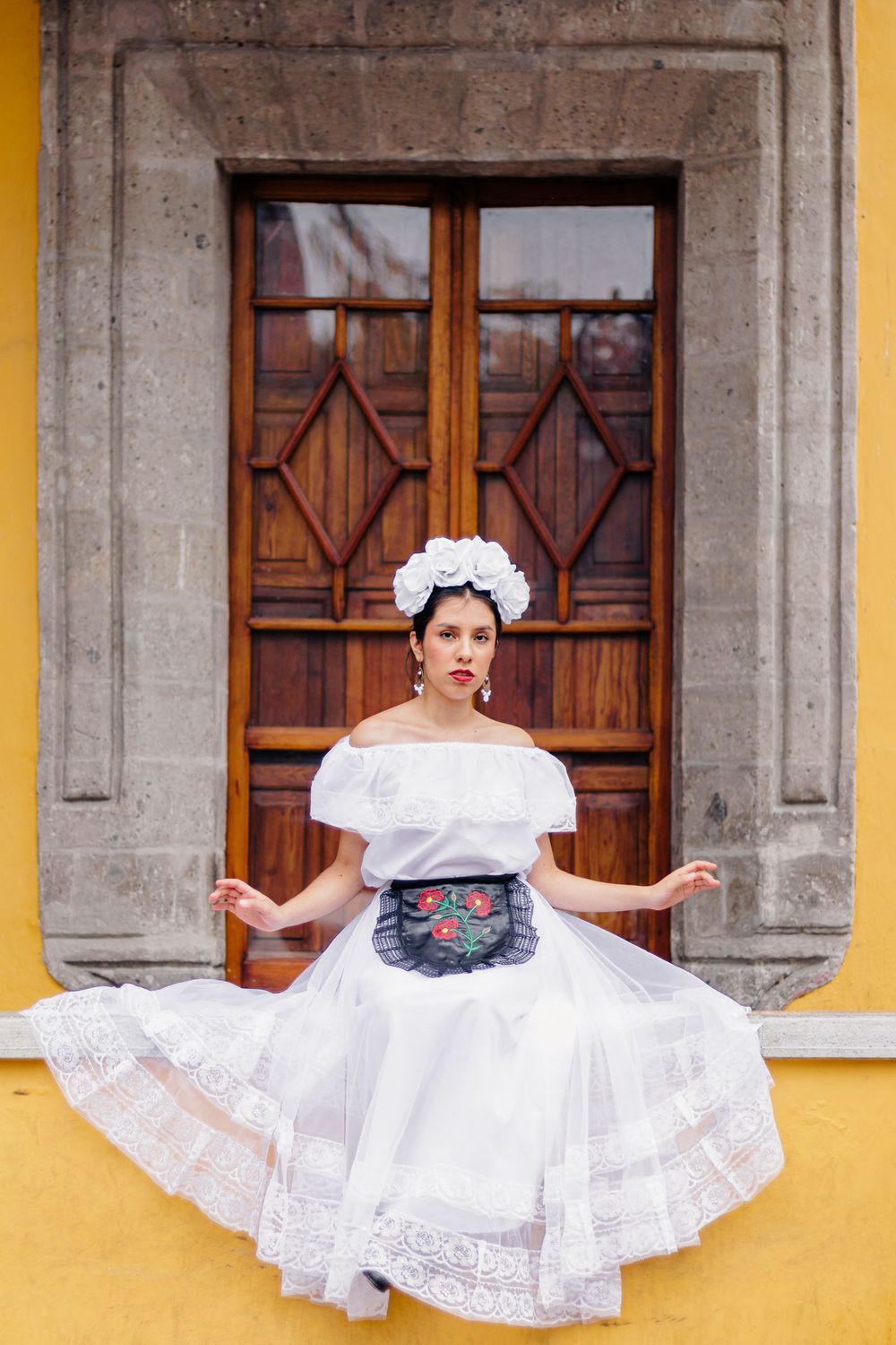 Sesión de fotos con temática de Folklore con motivo del 15 de Septiembre en Coyoacán, Ciudad de México