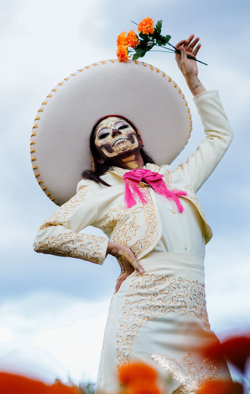 Sesión de fotos con temática de catrinas en Xochimilco, Ciudad de México