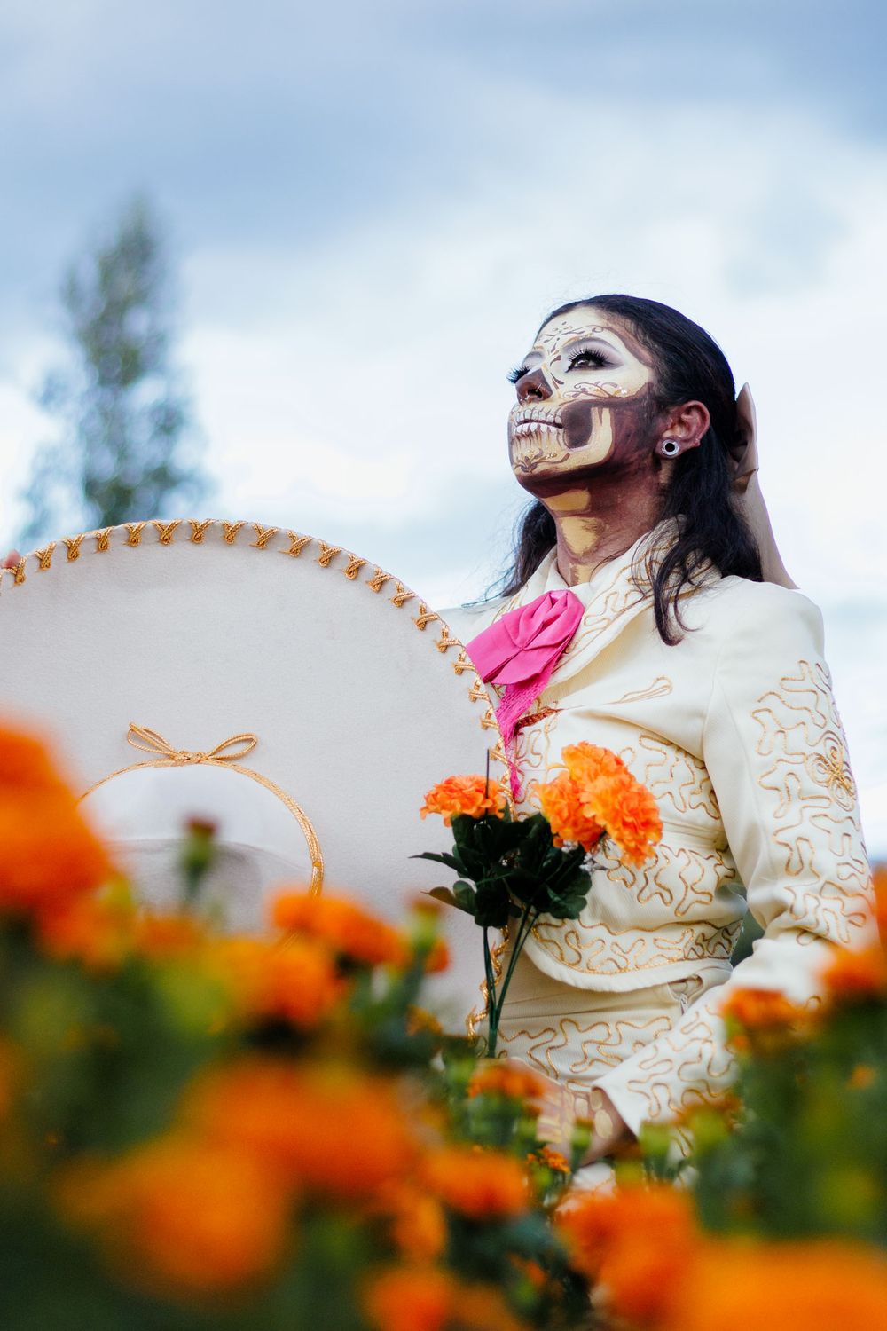 Sesión de fotos con temática de catrinas en Xochimilco, Ciudad de México