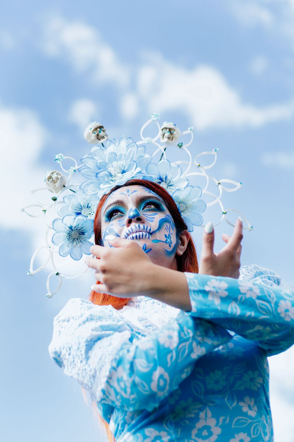 Sesión de fotos con temática de catrinas en Xochimilco, Ciudad de México
