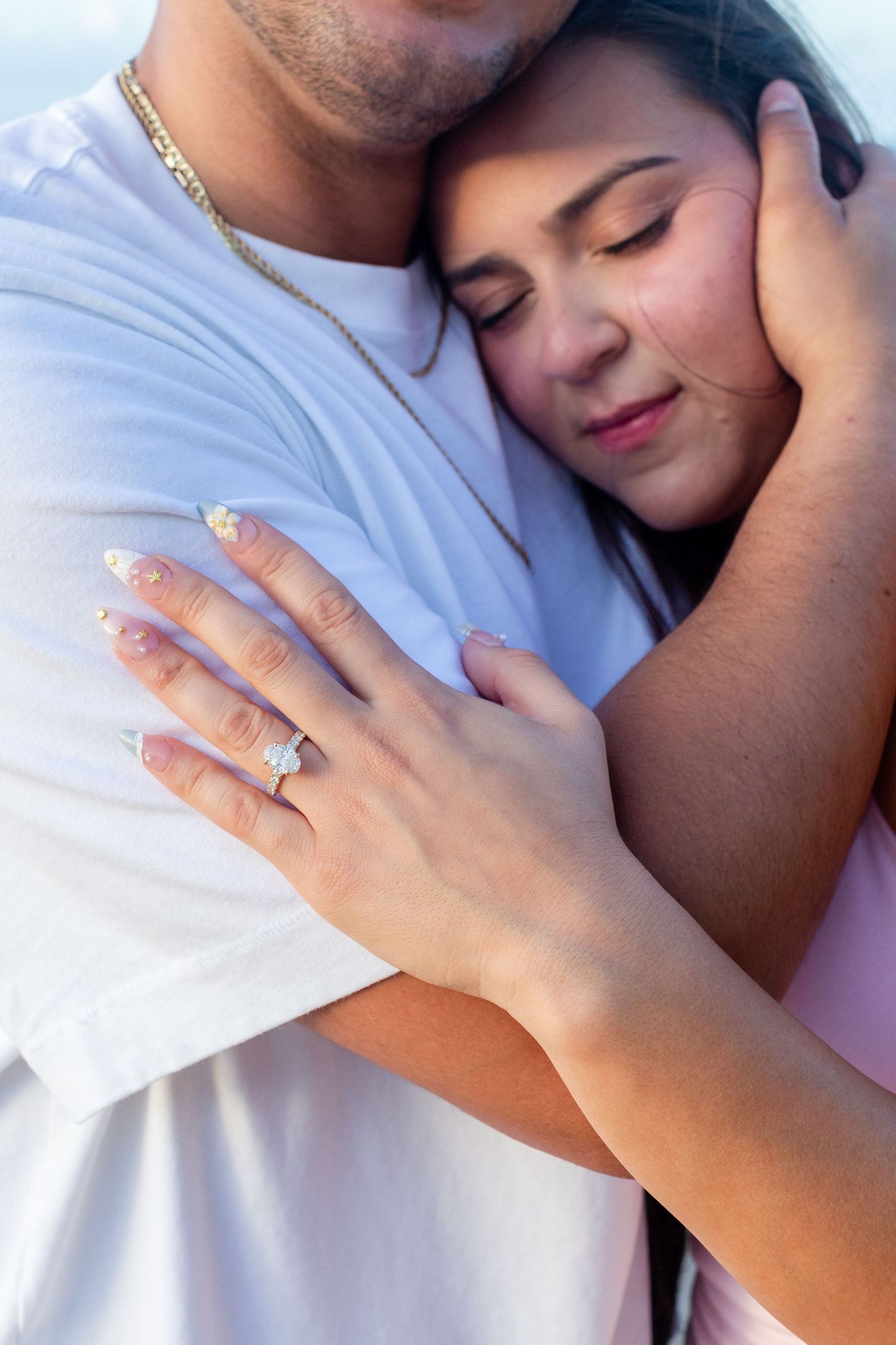 Ring shot as part of a couples portrait session at the beach in Isla Verde, Carolina, Puerto Rico.