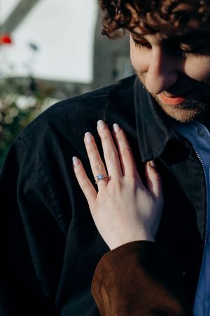 Surprise engagement in Broadway with newly engaged couple.