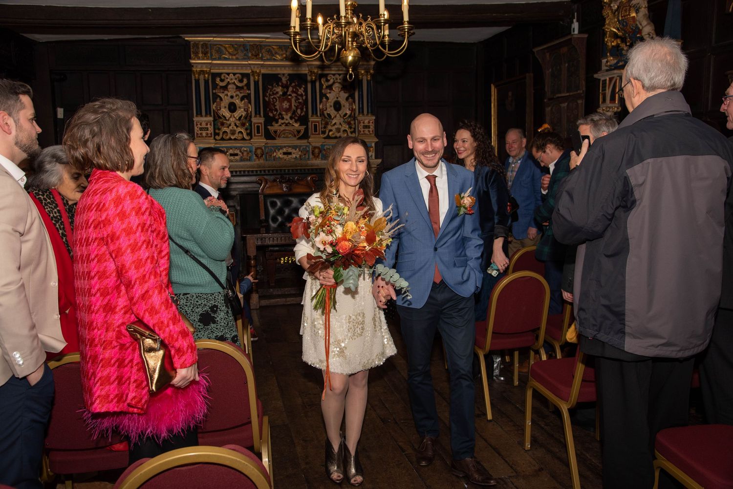 Weekday wedding ceremony in The Parlour at The Guildhall, Leicester.