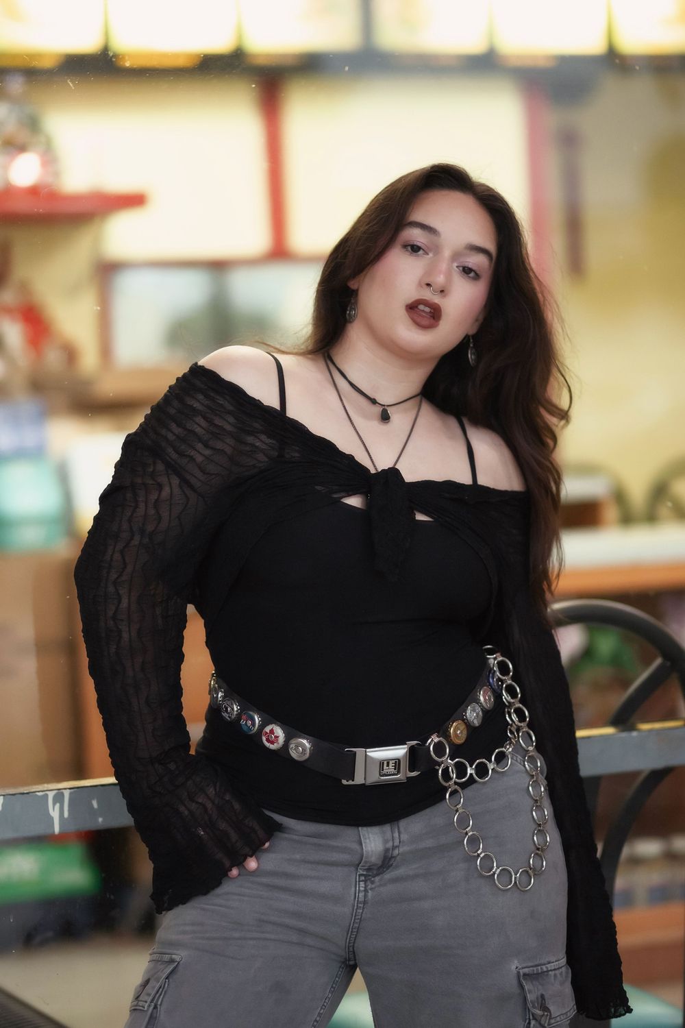 Fashion portrait of woman at Hammocks Town Center in Miami