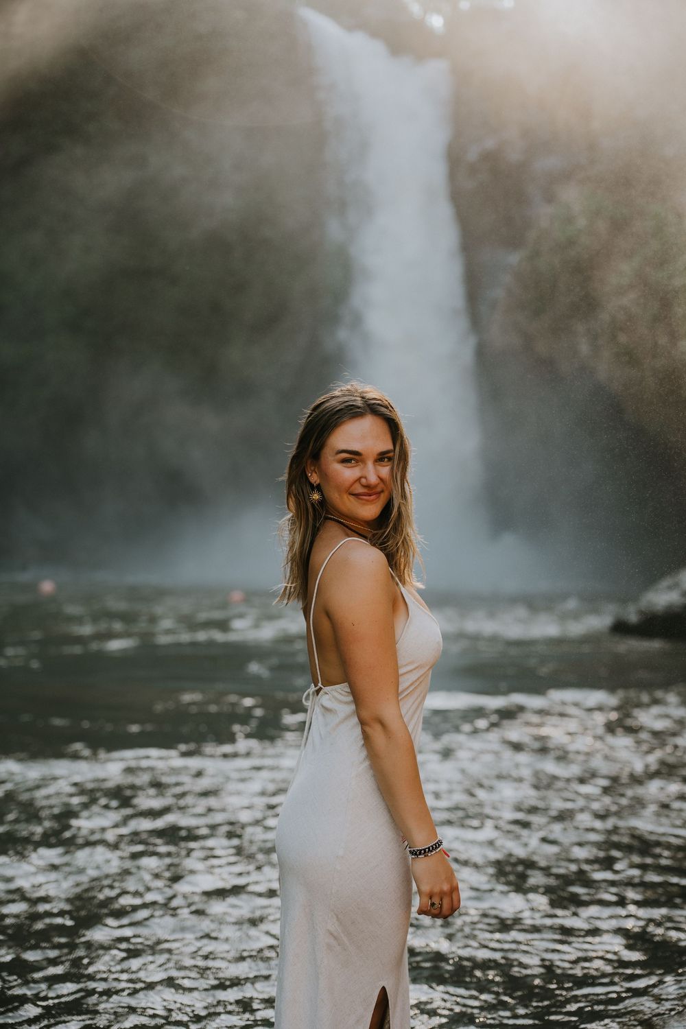 Lifestyle photography at Blangsinga Waterfall.