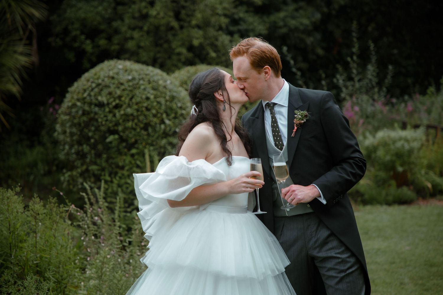 wedding photography champagne luxury bride and groom wedding portraits
